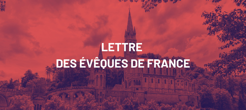 Titre de l'article sur fond du sanctuaire de Lourdes